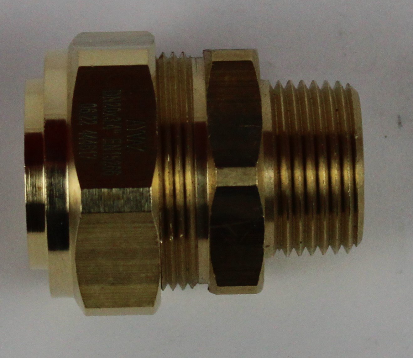 Mannelijk Adapterstuk DN x M" type Push-Fit met dichting