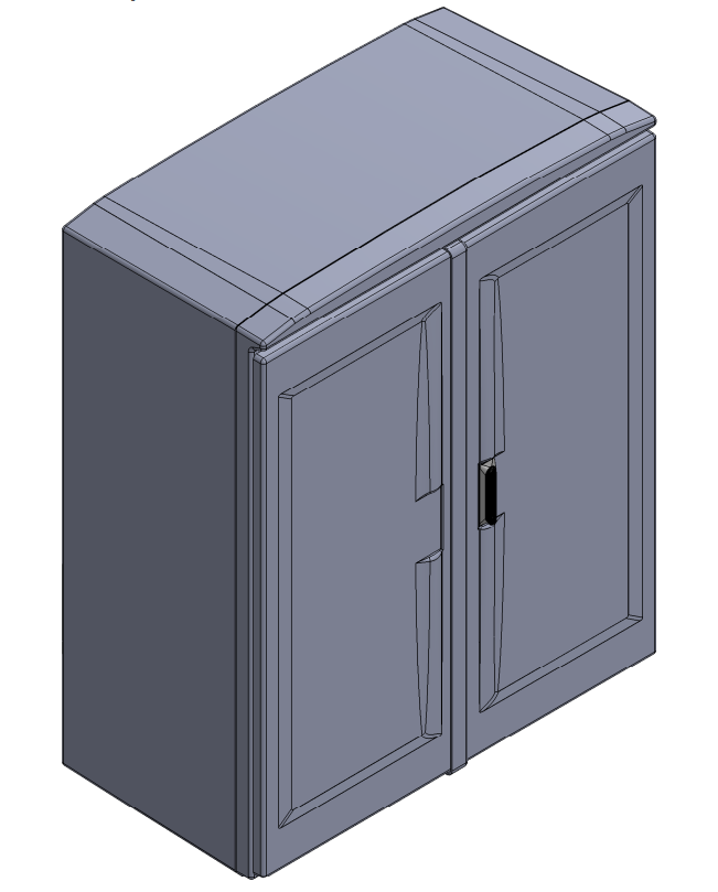 Geïsoleerde MAXIEURO ST-kast 1500x1250x630 met 2 draaideuren en betonplex achterwand voor de bevestiging van watermeters