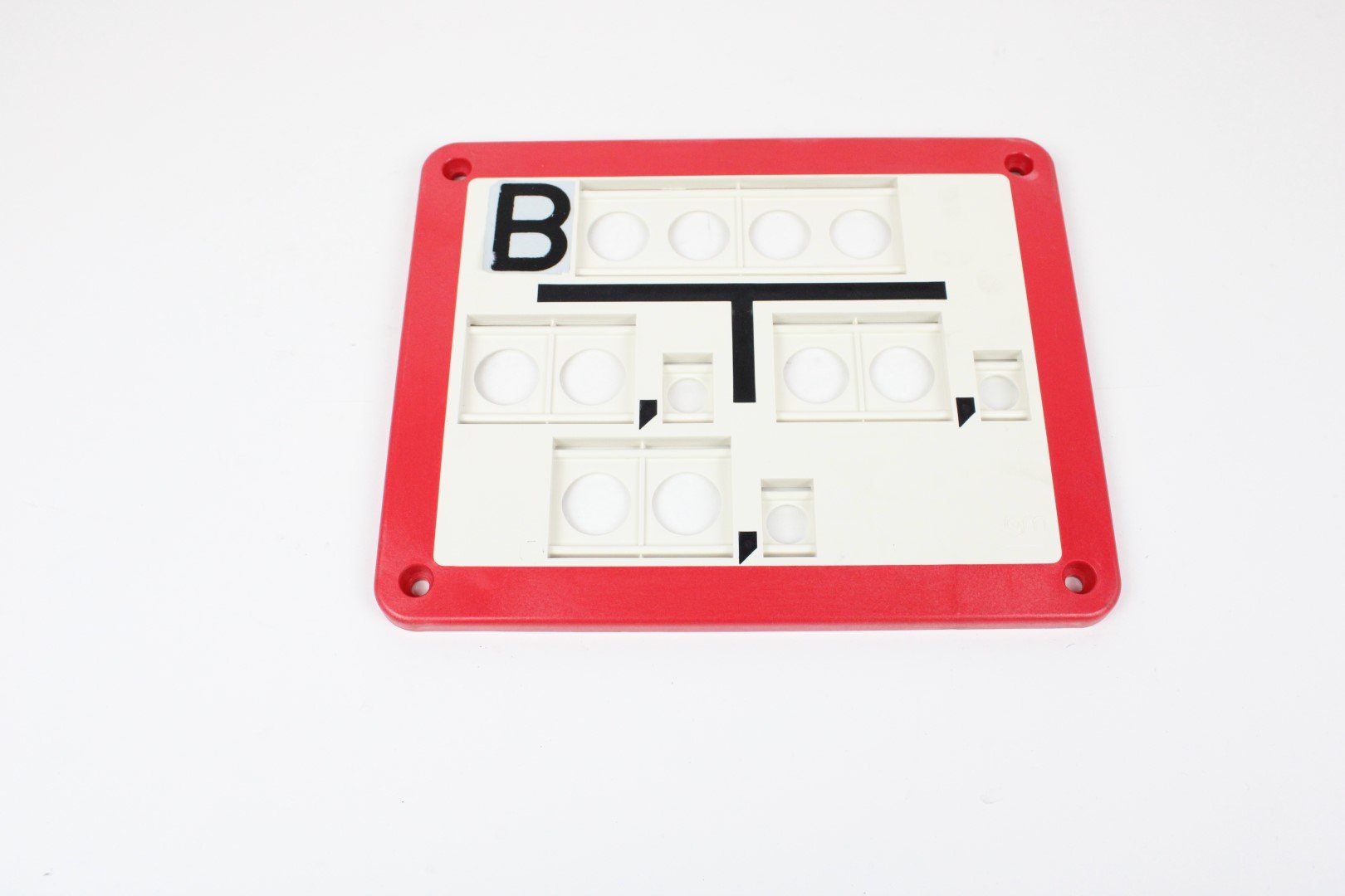 Aanwijsbord kunststof bovengr.
hydrant 250x200mm, rood/wit 
Type A (5 leegvelden h=10mm)
